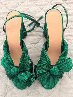 Loeffler Randall Green Metallic Heels